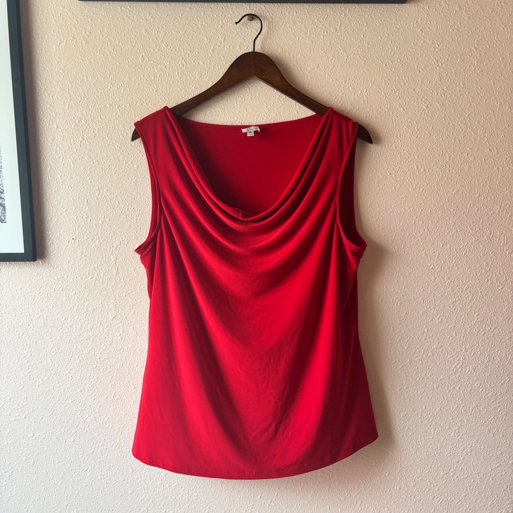 Vintage 90s Chic Cherry Red Blouse